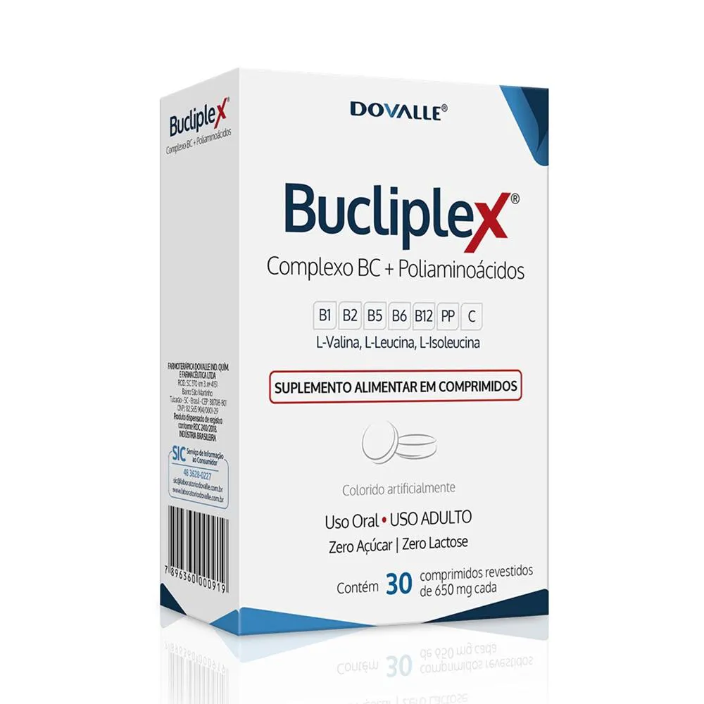 Suplemento Alimentar Bucliplex 30 Comprimidos - Dovalle