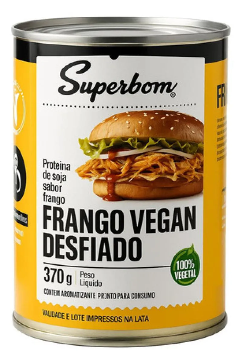 Frango Vegan Desfiado 370G - Superbom