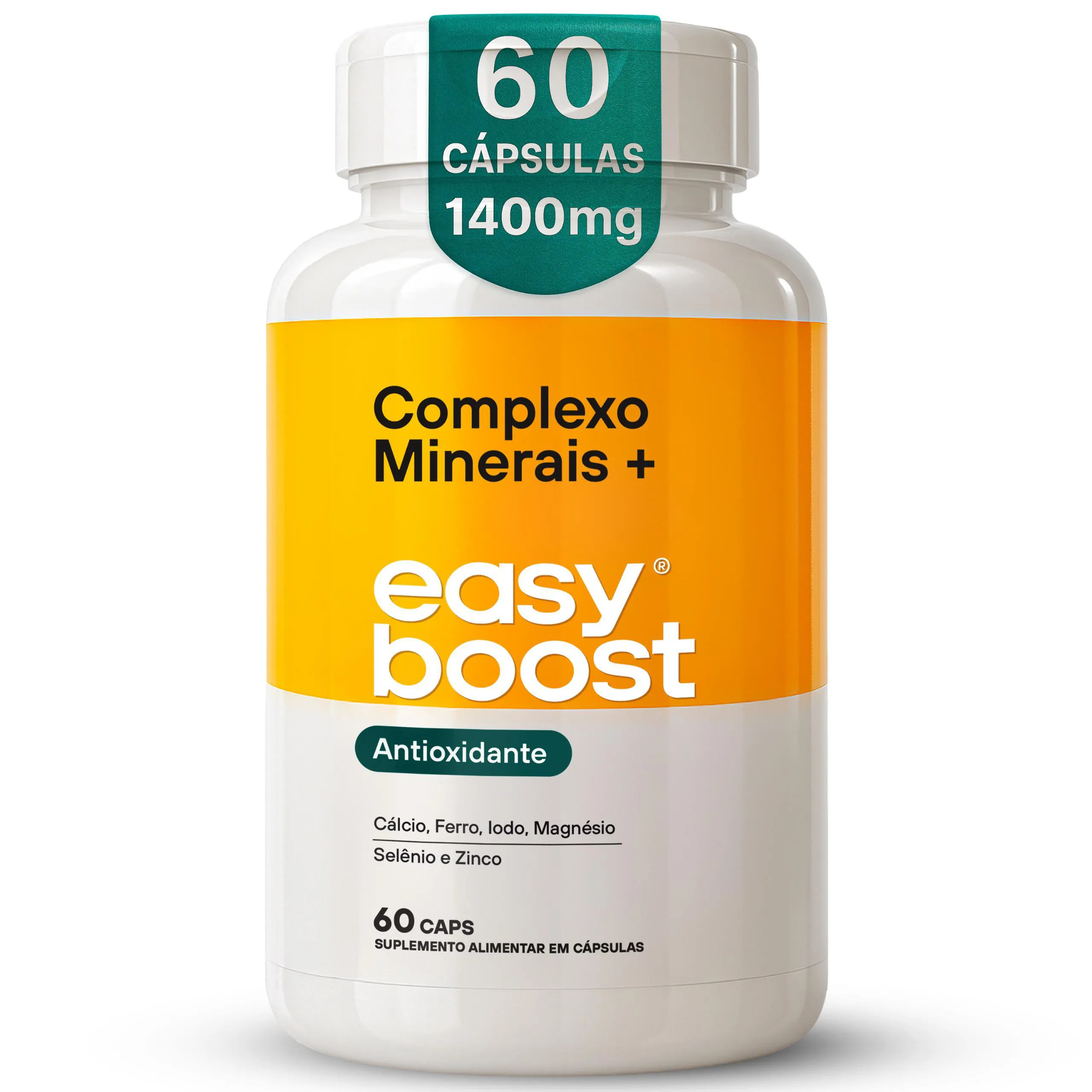 Complex Minerais Easyboost Cálcio Ferro Magnesio Iodo 60caps