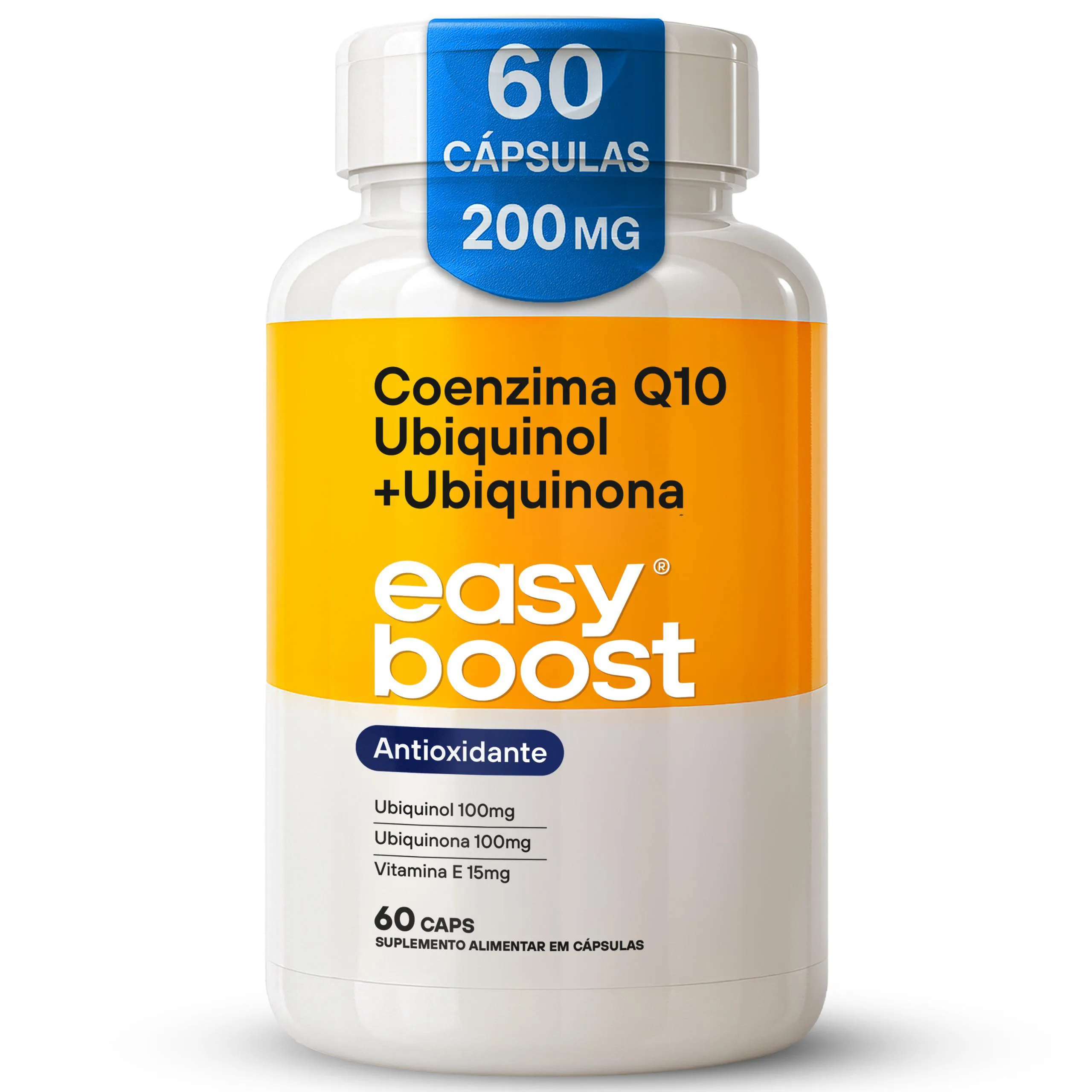 Coenzima Q10 Ubiquinol + Ubiquinona Easy Boost 200mg 60 cápsulas