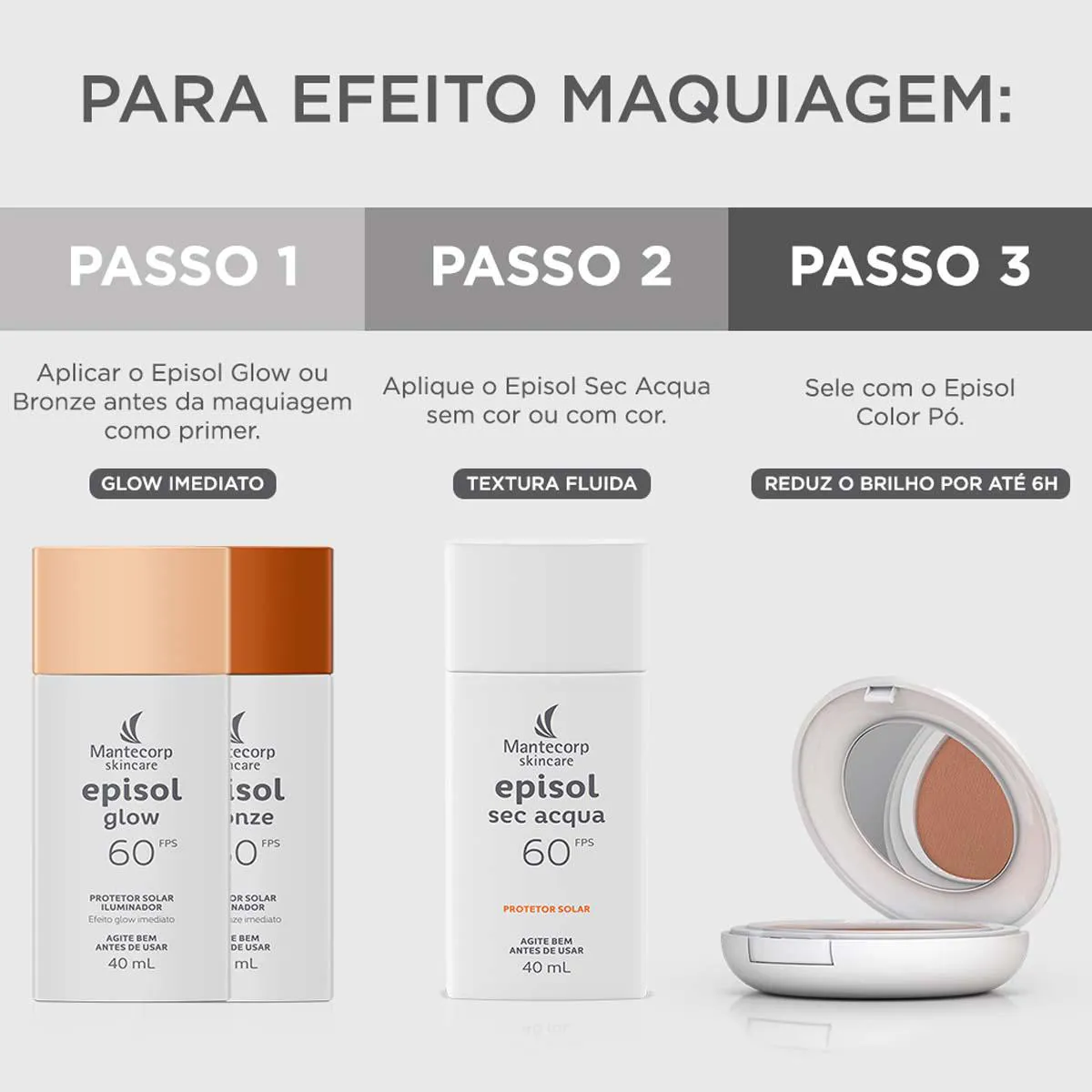 Protetor Solar Iluminador Episol Bronze FPS 60 40ml