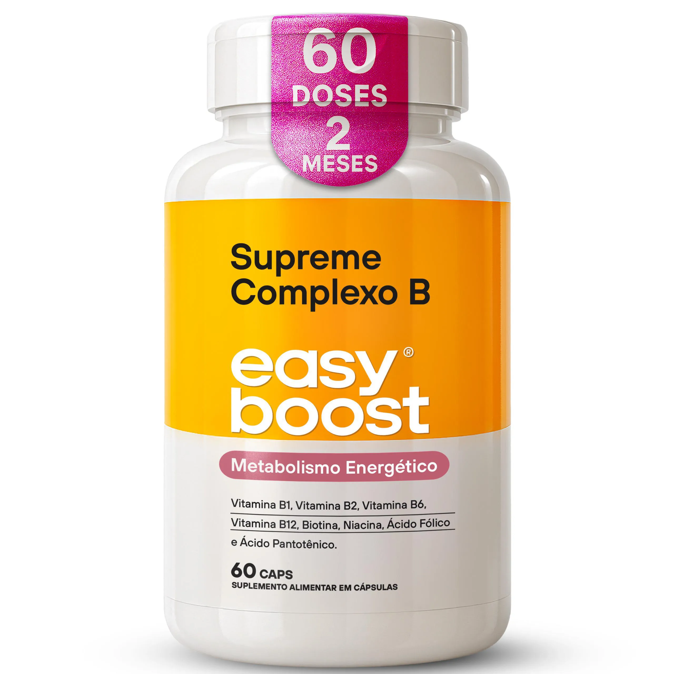 Vitaminas Complexo B Easy Boost Concentrado Supreme 60 cápsulas