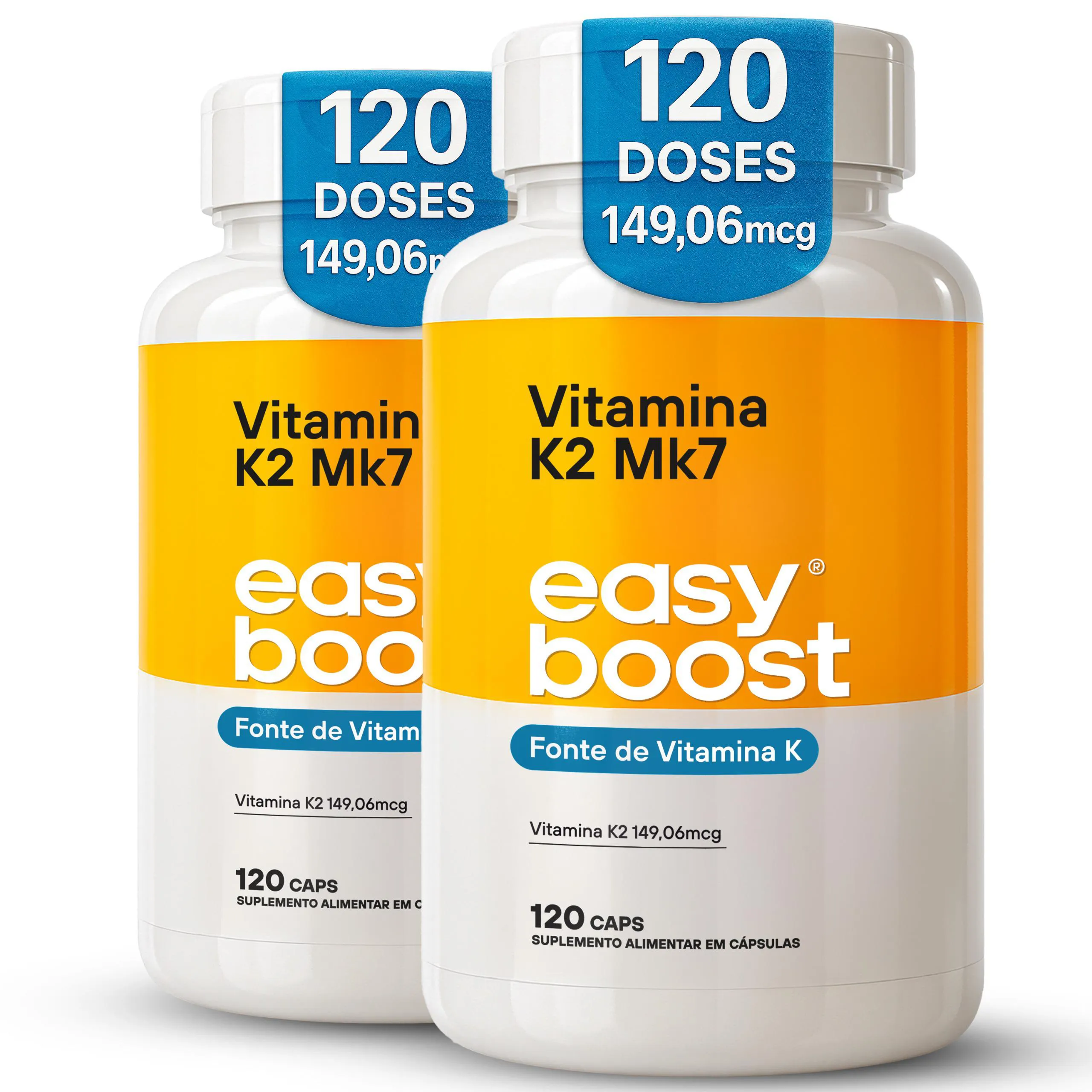 Vitamina K2 Mk7 Easy Boost 149,06mcg Kit 2x 240 cápsulas