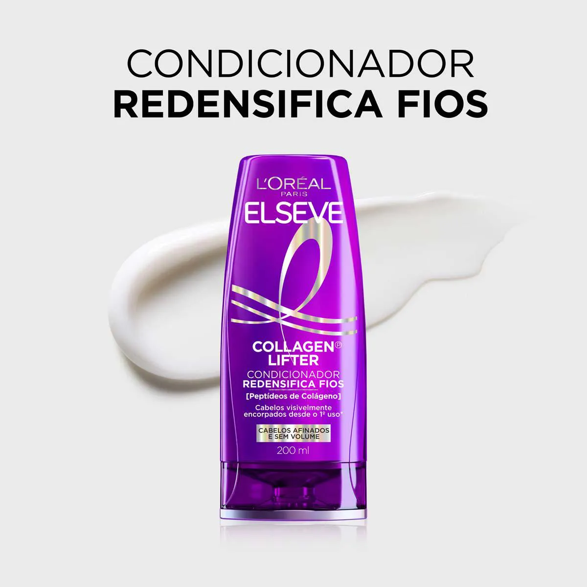 Condicionador Redensifica Fios Elseve Colágeno Lifter Redensificação e Maciez com Peptídeos de Colágeno 200ml
