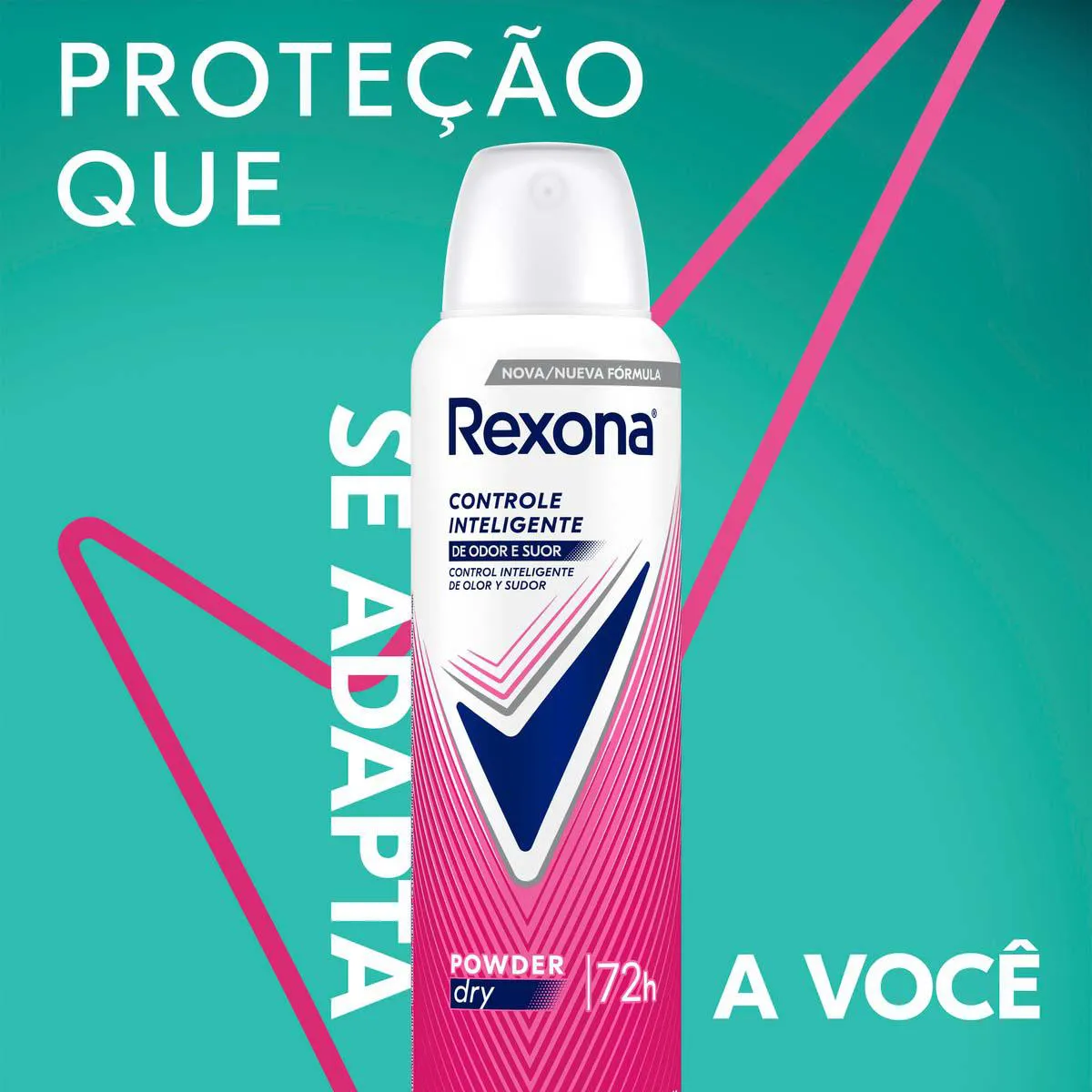 Desodorante Antitranspirante Aerosol Rexona Powder Dry Feminino 72h 150ml