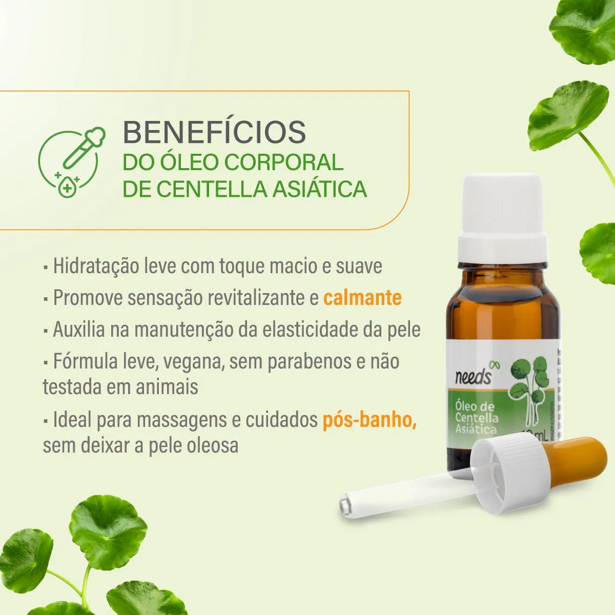Óleo de Centella Asiática Needs Beauty 10ml