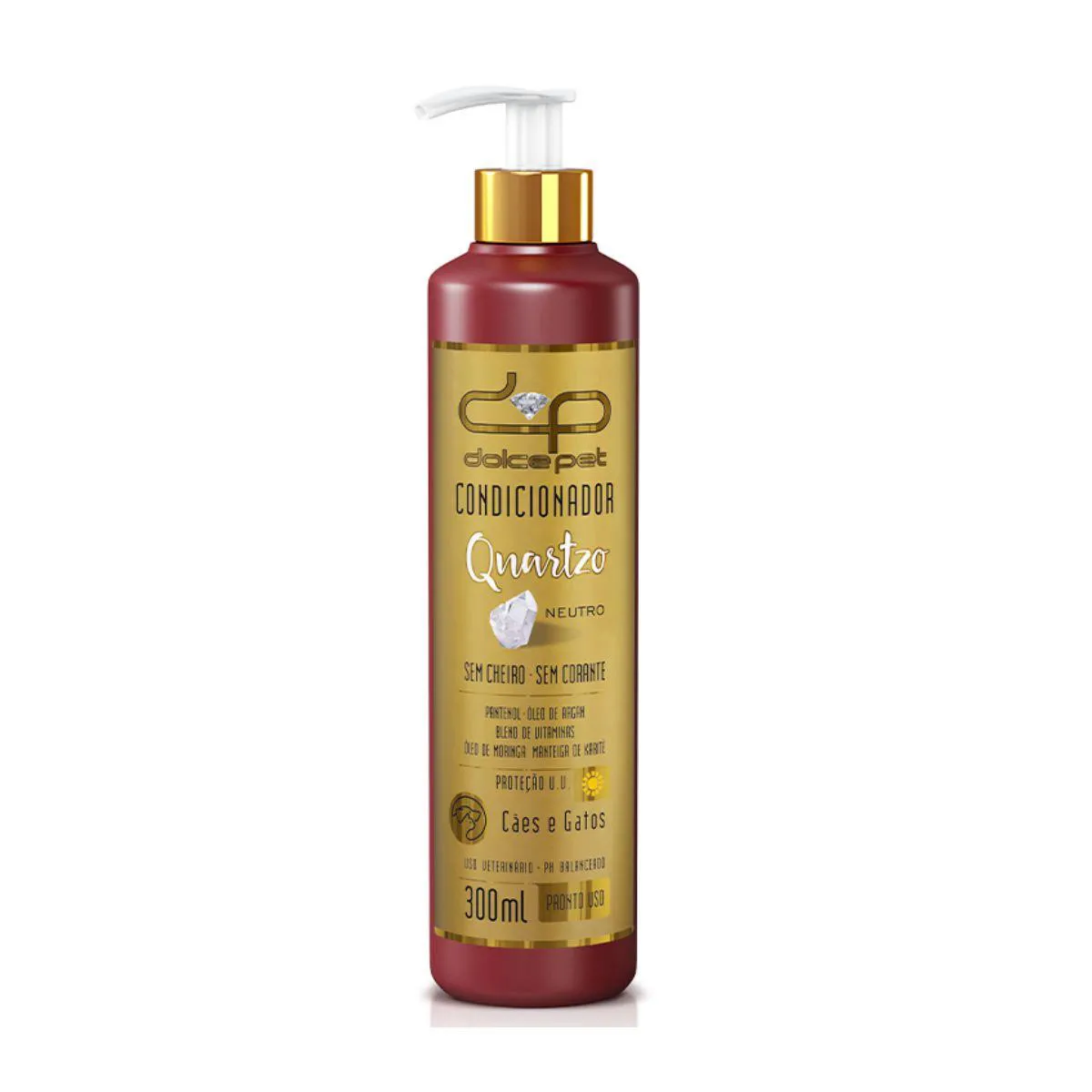 Kit Dolce Pet Shampoo Clareador Tonalizante + Condicionador Neutro para Cães e Gatos 300Ml