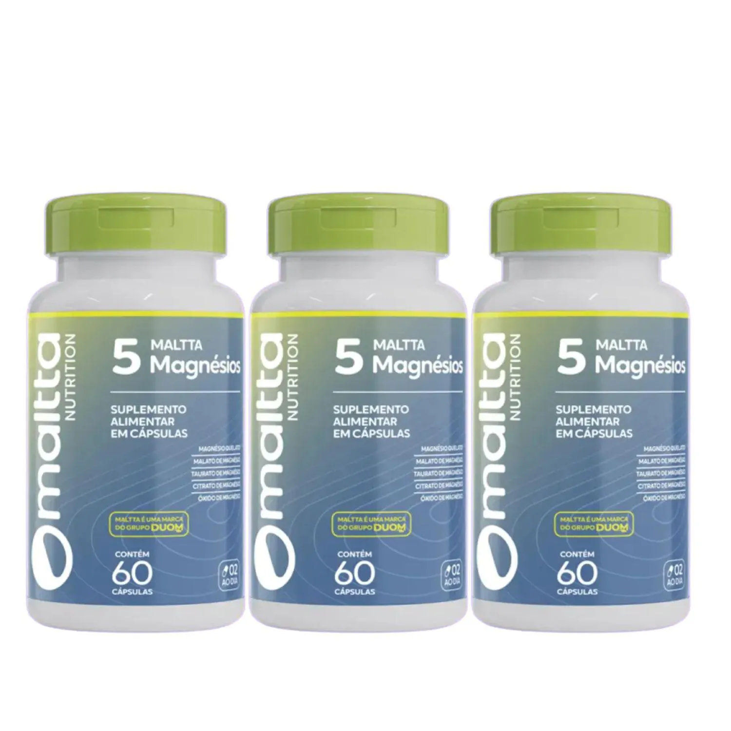 Kit C3 Suplemento Alimentar Magnésio 5 com 60 Cápsulas – Maltta Nutrition