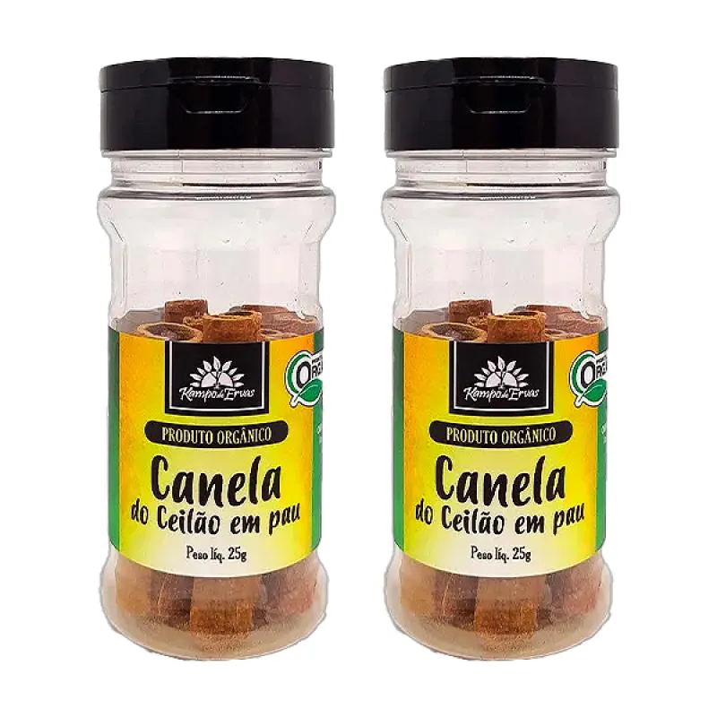 Kit 2X: Canela do Ceilão em Pau Orgânica Kampo de Ervas 25G