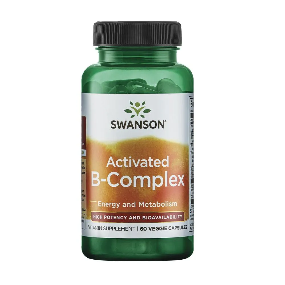 Swanson Activated B-Complex - High Potency And Bioavailability 60 Veg Caps Swu1070