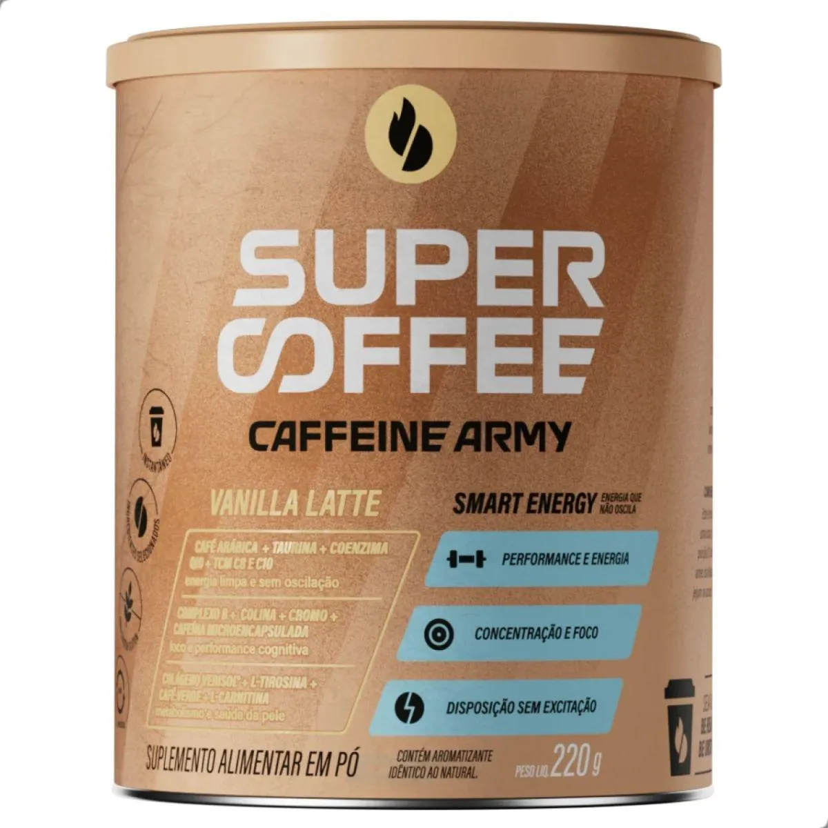 Café Super Coffee 3.0 Classic Size 220G Caffeine Army Baunilha
