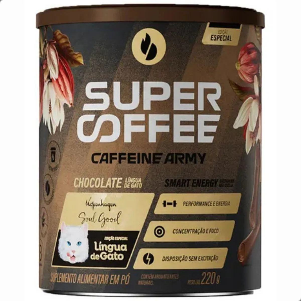 Café Super Coffee 3.0 Classic Size 220G Caffeine Army Chocolate Lingua DE Gato
