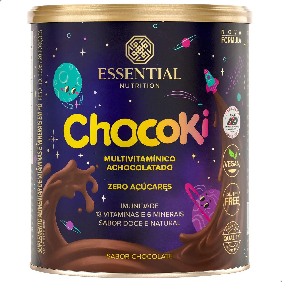Chocoki Achocolatado Multivitaminico 300G Essential Chocolate