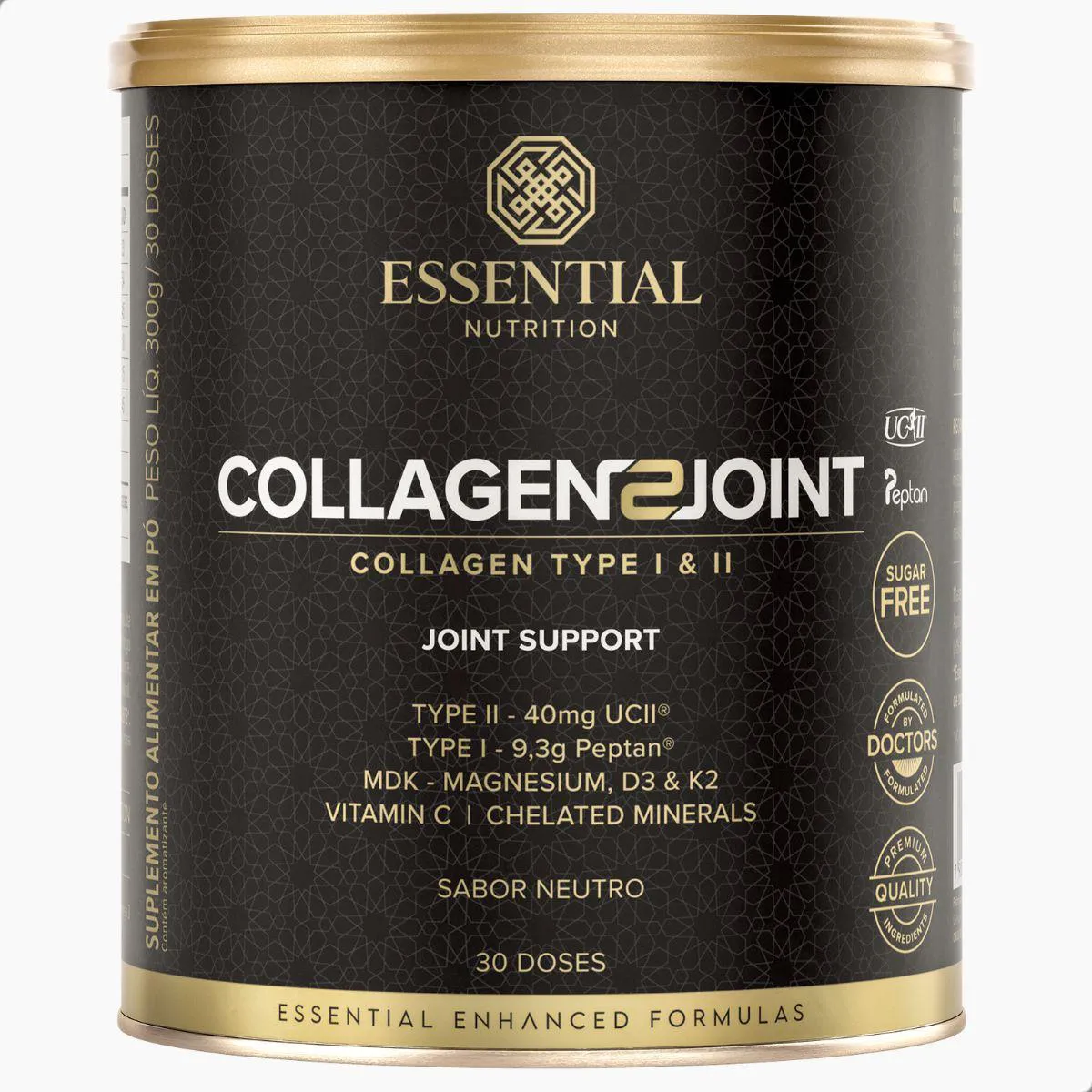 Collagen 2 Joint Articulações Lata 300G Essential Nutrition Neutro