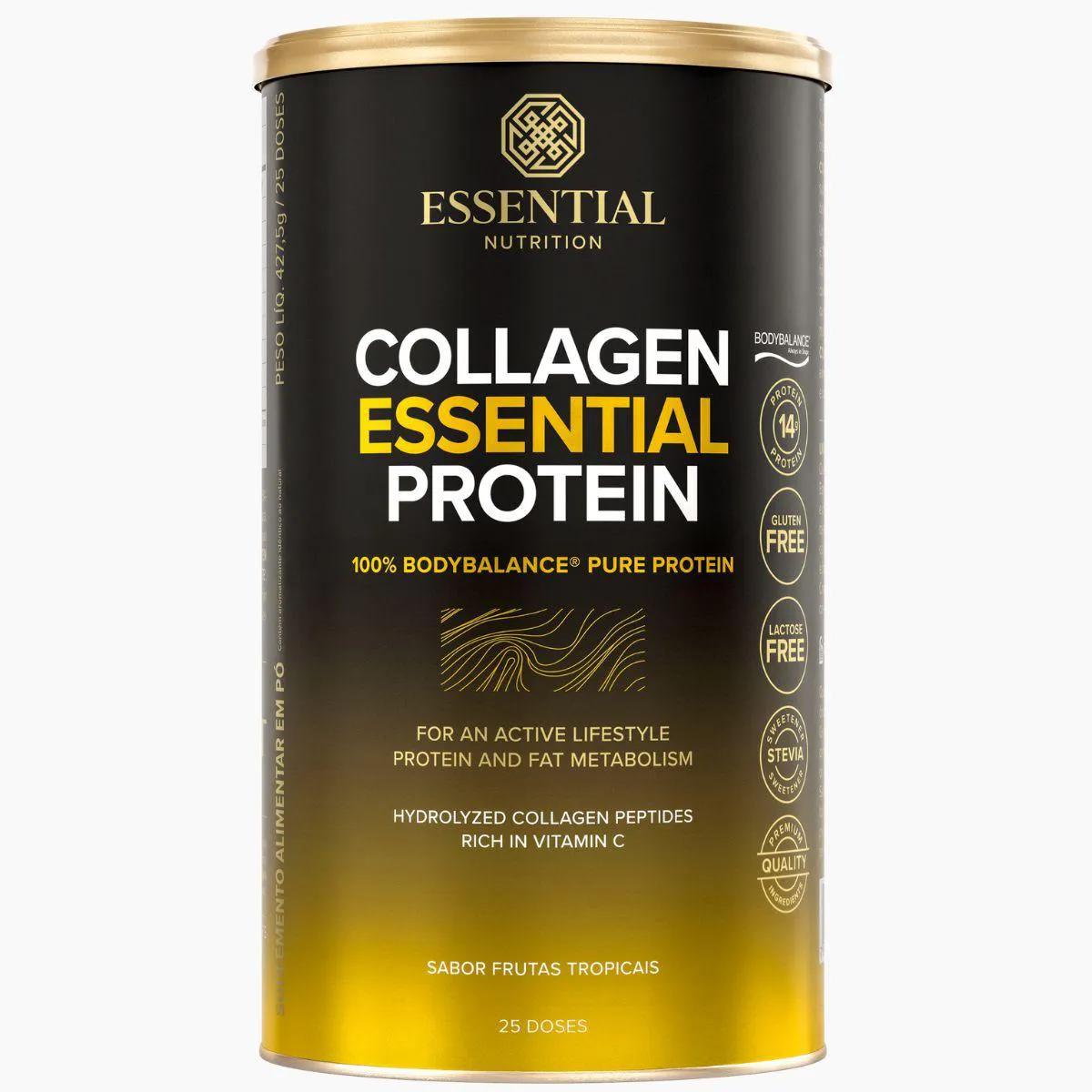 Collagen Protein 30 Doses Lata 457,5G Essential Nutrition Frutas Tropicais