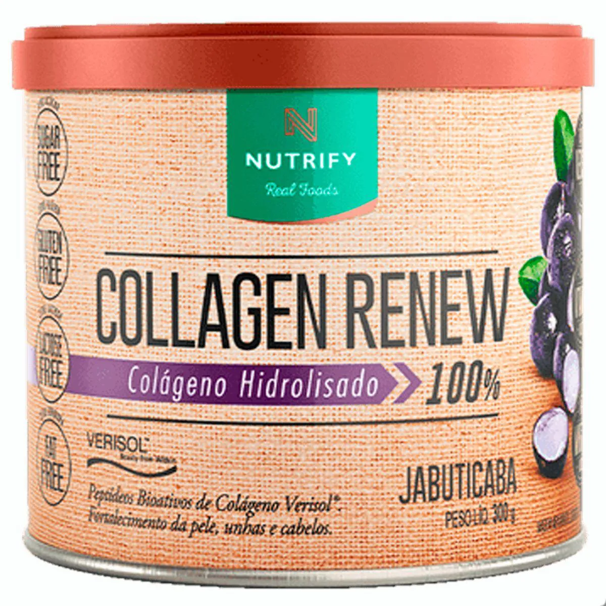 Collagen Renew 100% Hidrolisado 300G Nutrify Jabuticaba