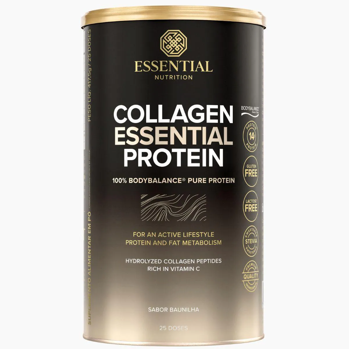 Collagen Protein 30 Doses Lata 457,5G Essential Nutrition Baunilha
