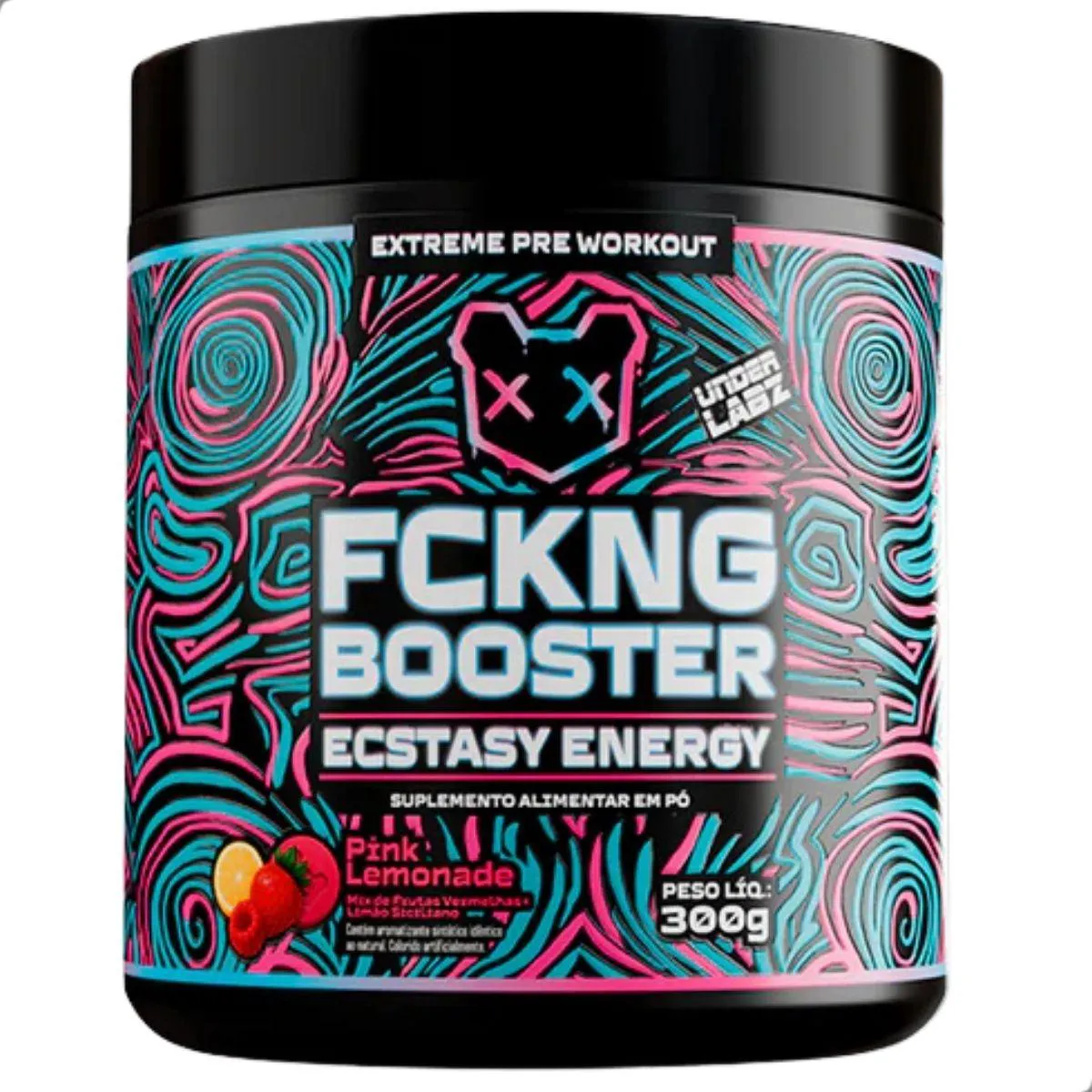 Fckng Booster Ecstasy Energy Pre Workout 300G Under Labz Pink Lemonade