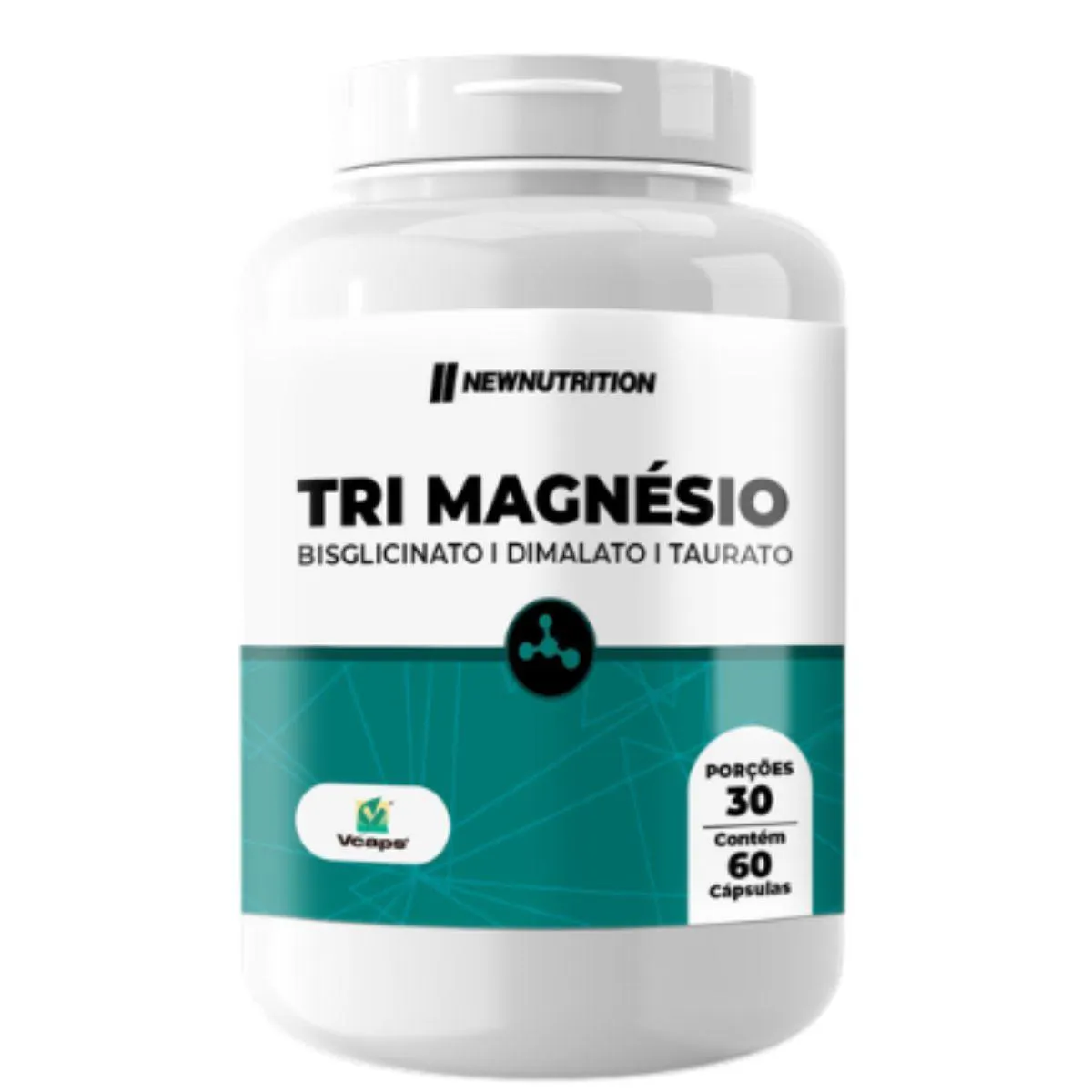 Tri Magnésio 300Mg 60 Capsulas New Nutrition Natural