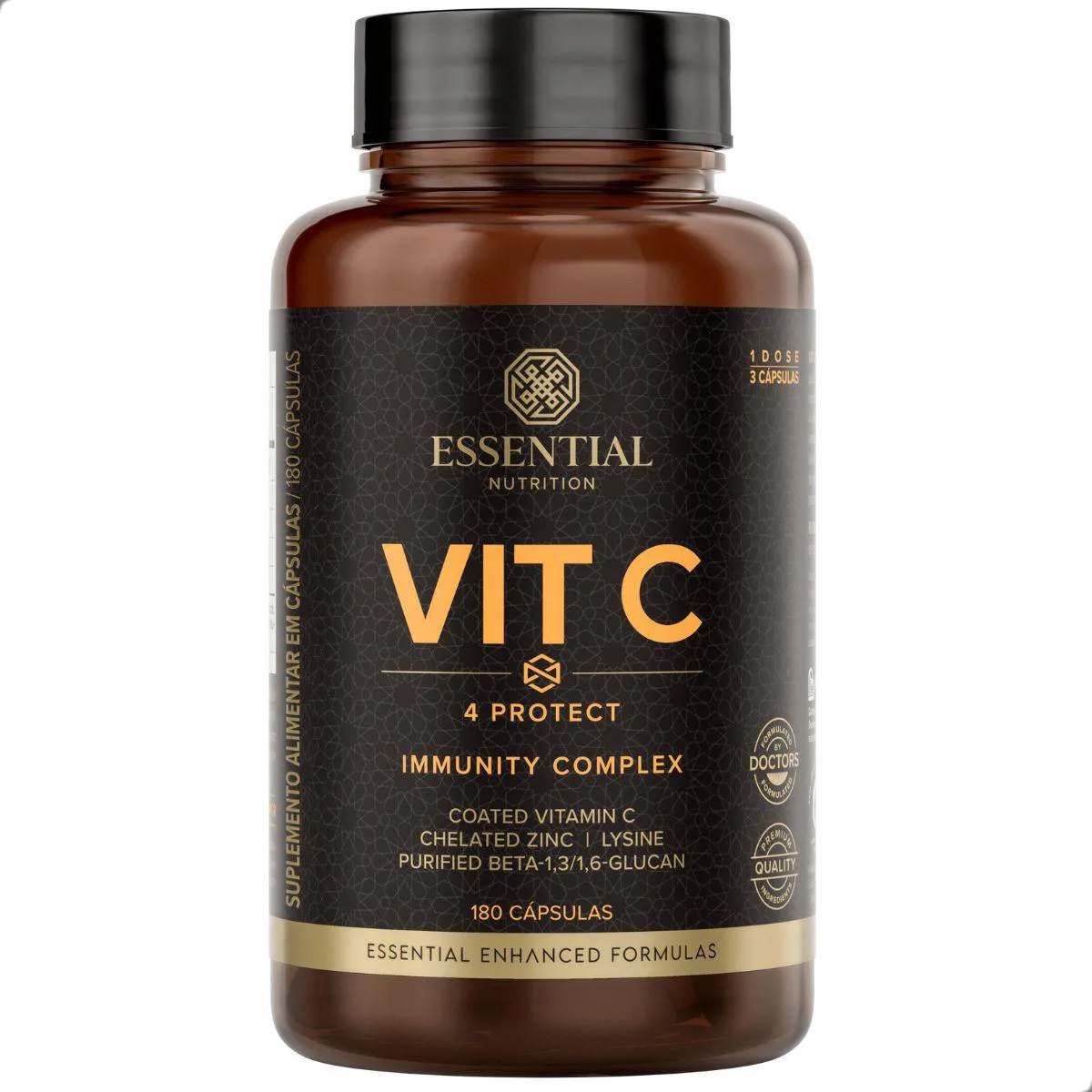 Vit C Vitamina C Immunity 4 Protect 180 Capsulas Essential Natural