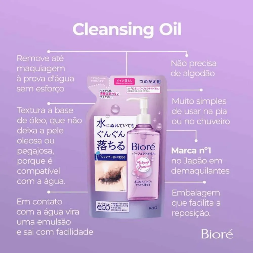 Bioré Óleo Demaquilante Facial - Cleansing Oil Refil 210Ml