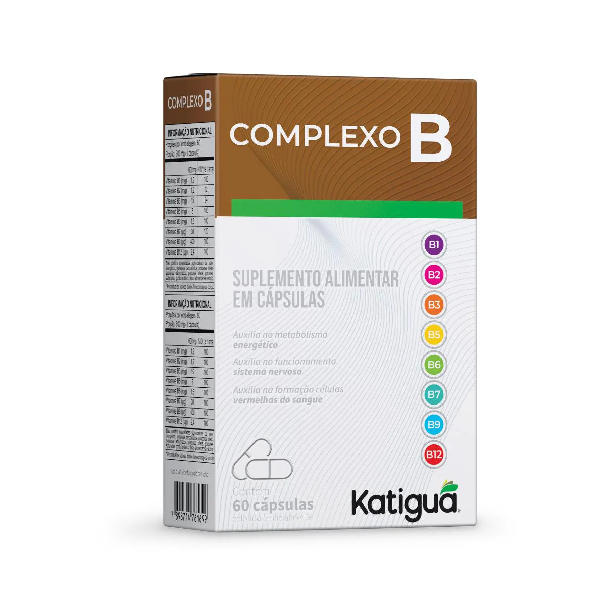 Complexo B 8 Vitaminas 60 Caps Katigua