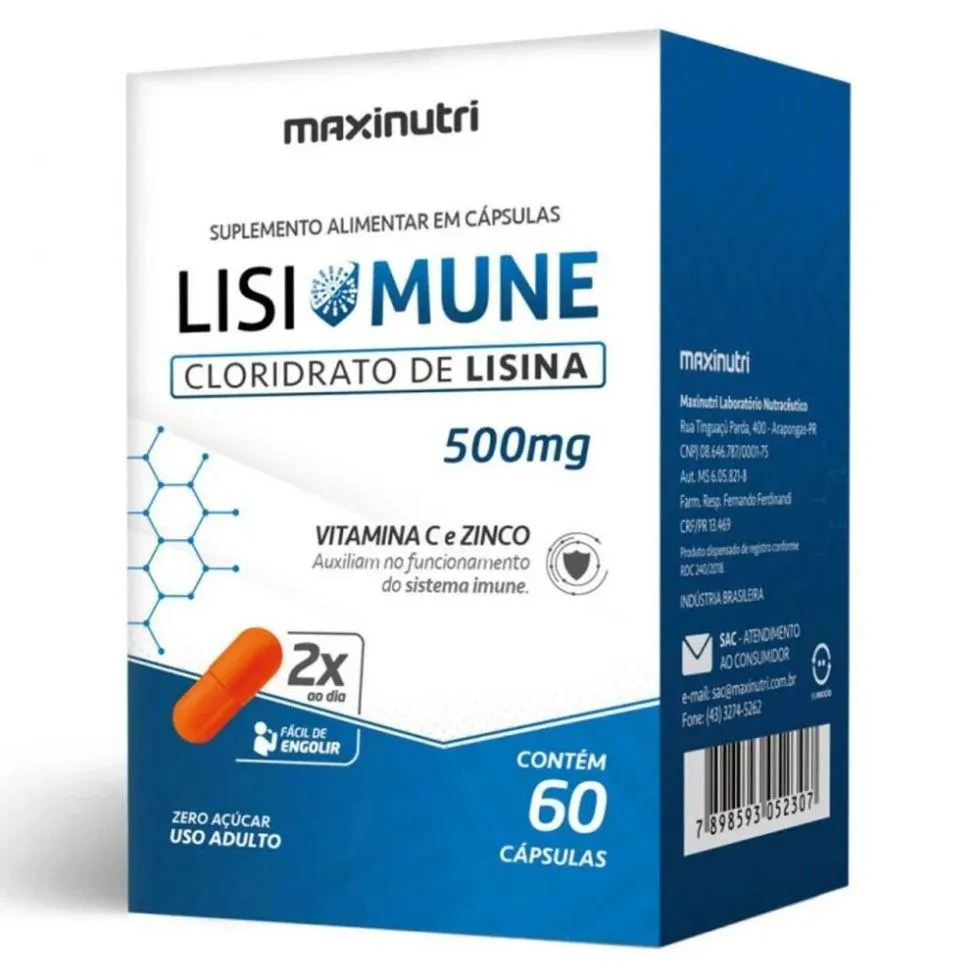 Lisimune 500Mg (60 Caps) - Padrão: Único