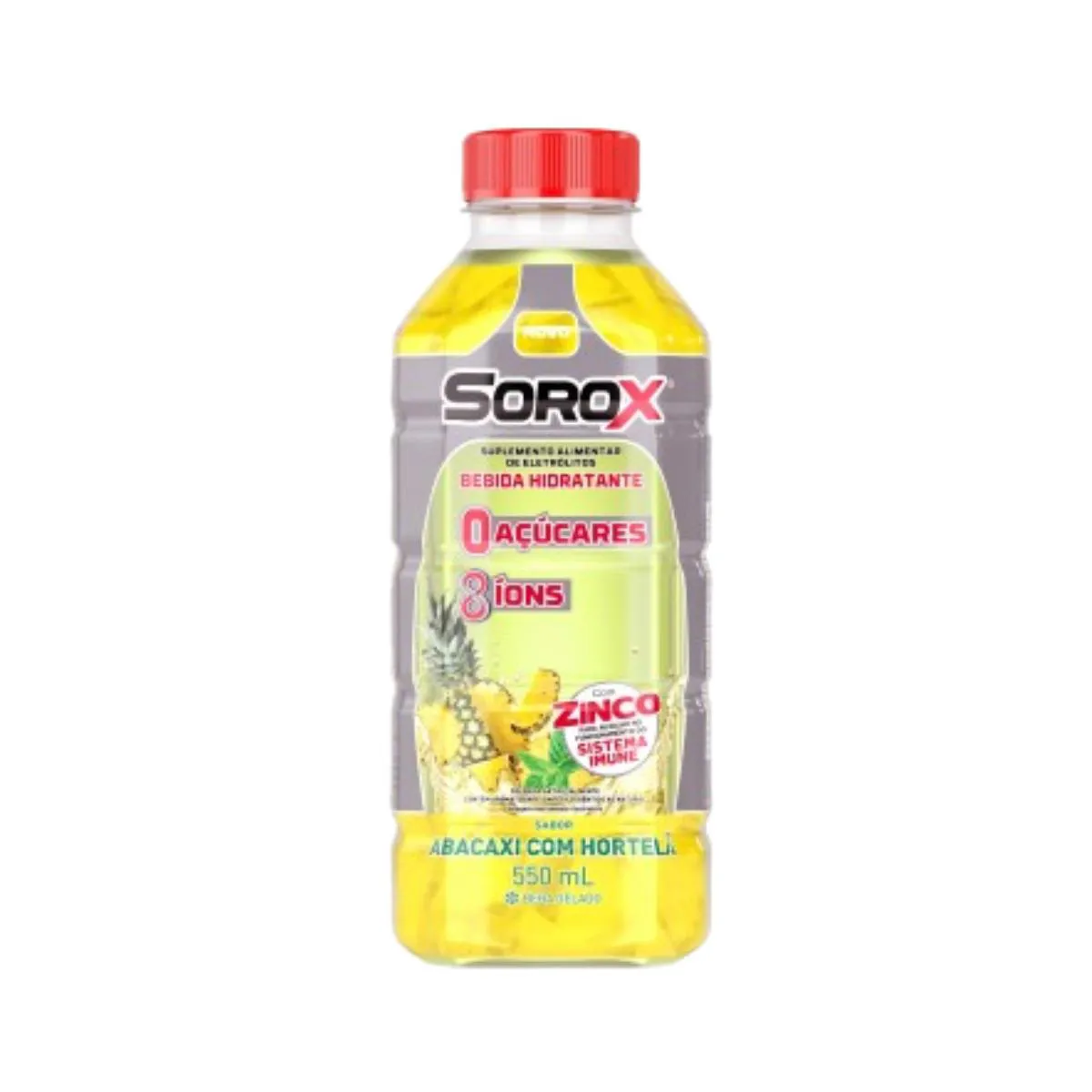 Soro Hidrotônico - Abacaxi com Hortelã - 550Ml- Sorox