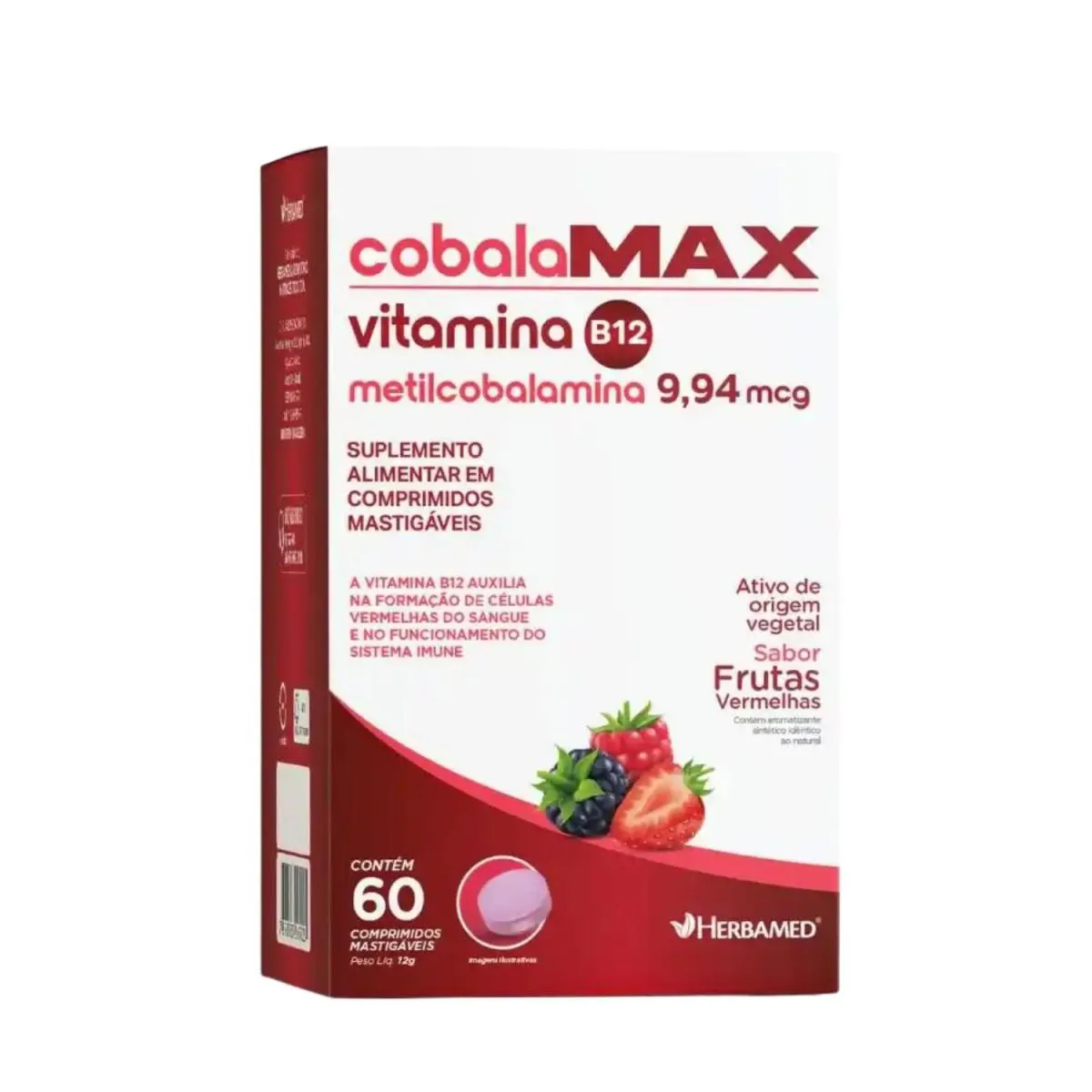 Cobalamax Metilcobalamina Herbamed B12 Ativa C60