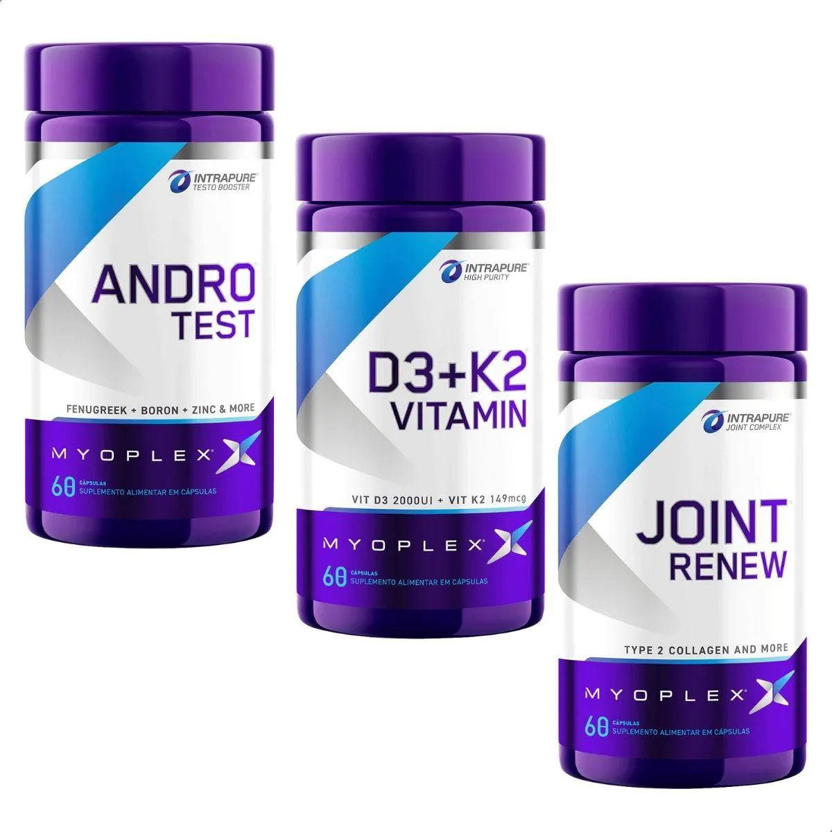 Joint Renew + Vitamina D3 e K2 + Andro Test Myoplex