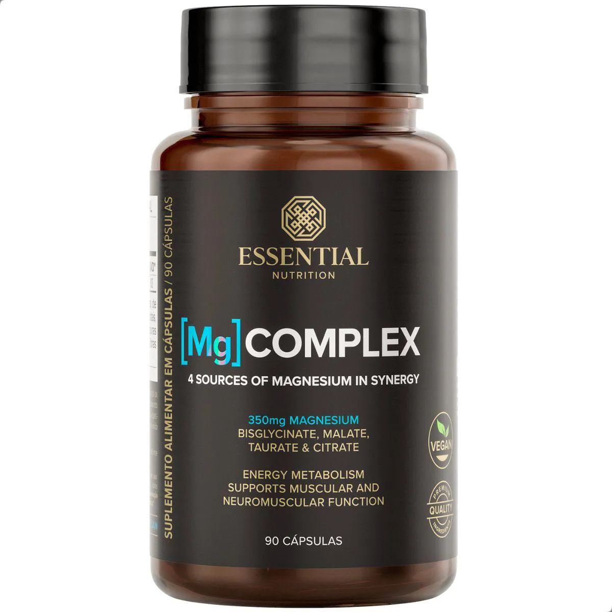 Magnesio Mg Complex Vegano Premium 90 Capsulas Essential Natural