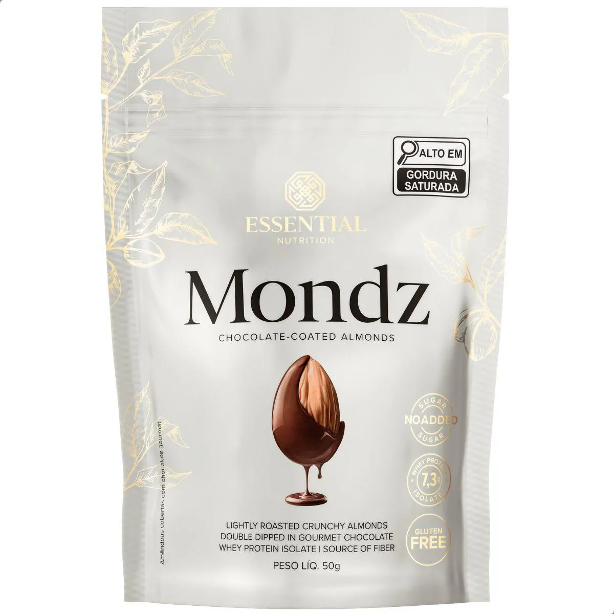 Snack Amendoas de Chocolate Mondz 50G Essential Nutrition