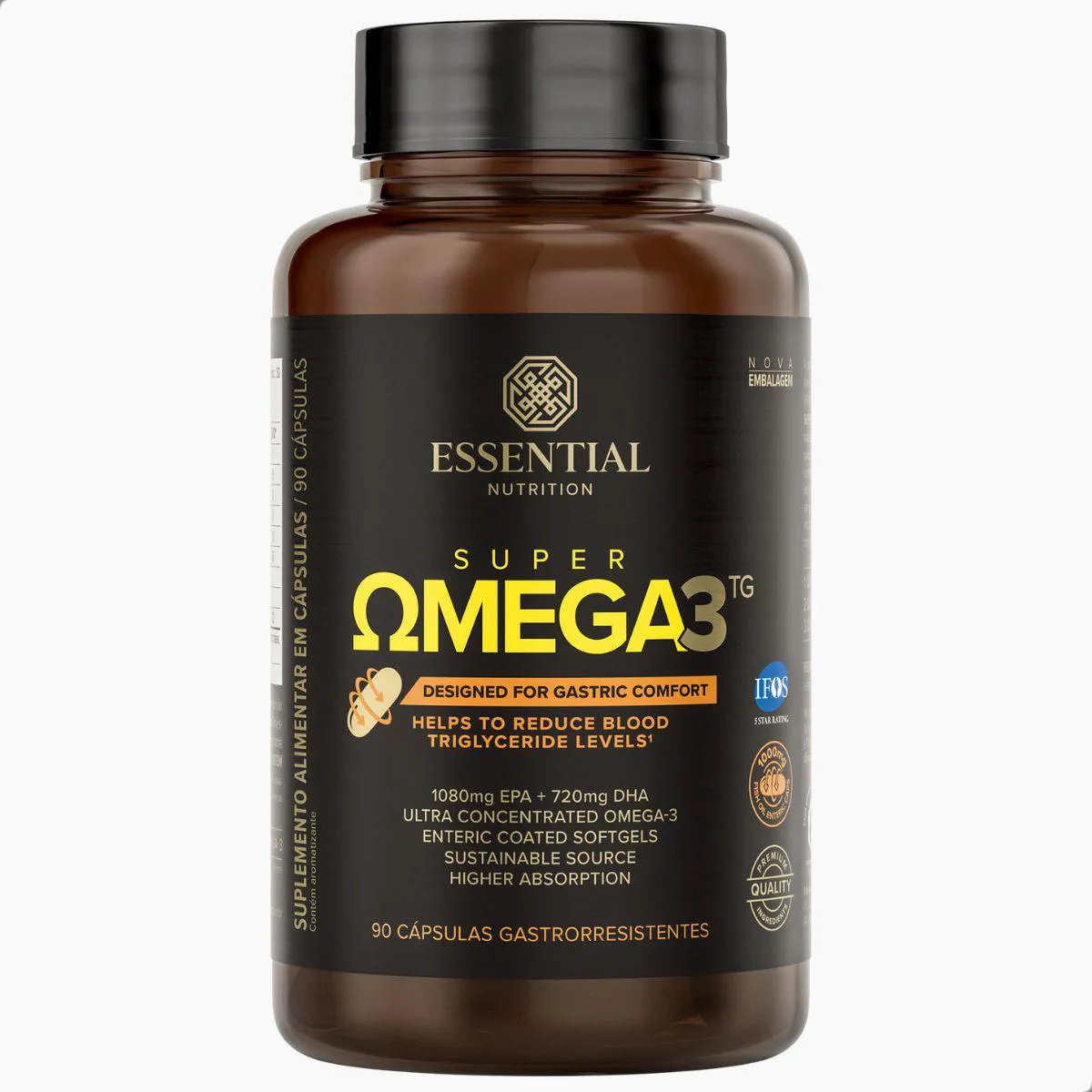 Super Omega 3 Tg Gastro-Resistant 90 Cápsulas – Essential Natural
