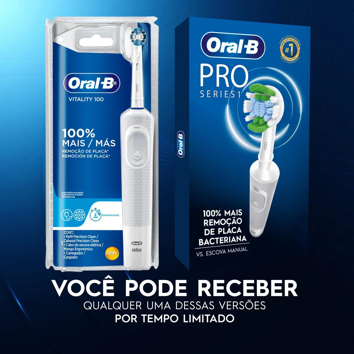 Escova de Dente Elétrica Oral-B PRO Series 1 110V 1 unidade
