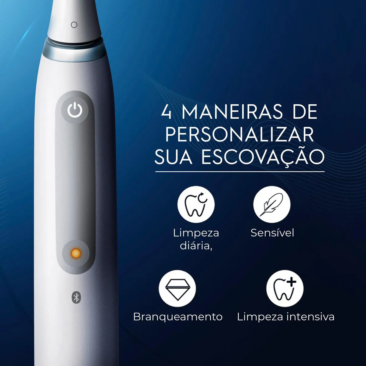 Escova de Dente Elétrica Oral B IO Series 4 1 Cabo + 2 Refis