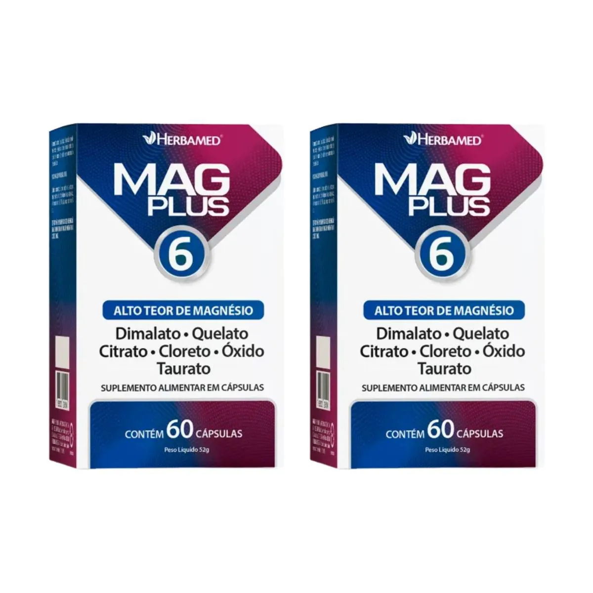 Kit C2 Mag Plus 6 Magnésio C60 Herbamed – Função Muscular