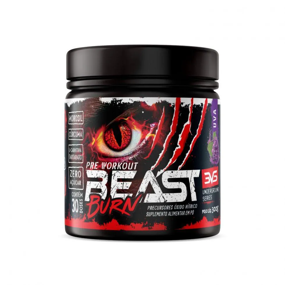 Beast Burn Pre Workout (300G) - Maçã Verde