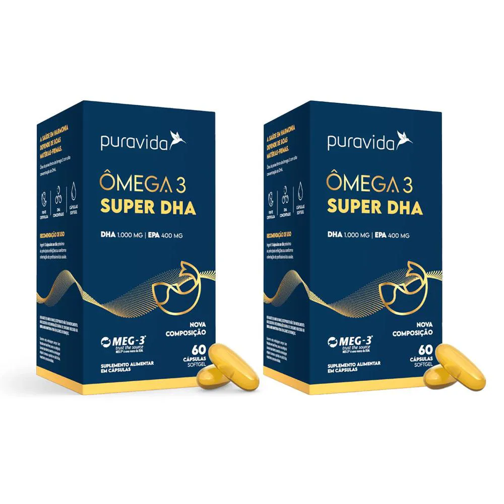 Omega 3 Super Dha Epa Big Kit 2 - 120 Caps - Puravida