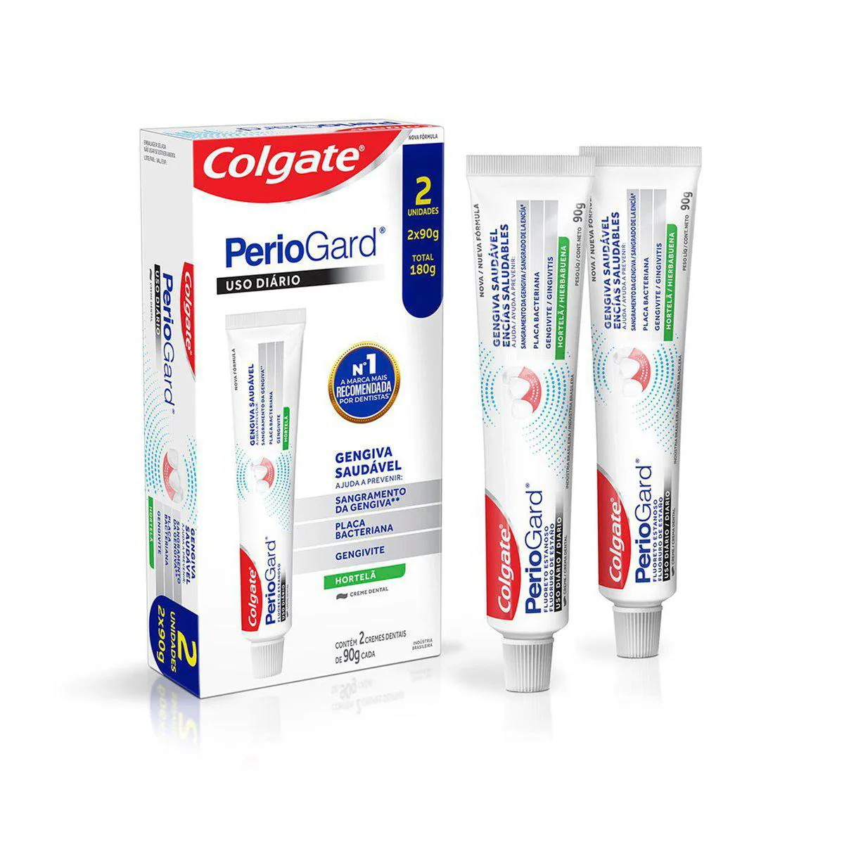Kit Creme Dental Colgate Periogard Gengiva Saudável Hortelã 2 unidades 90g cada