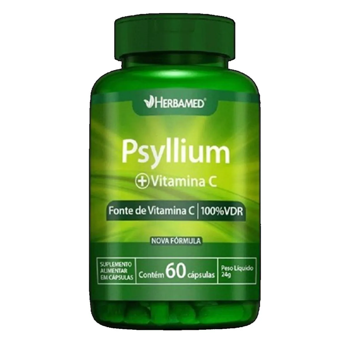 Suplemento Alimentar Psyllium 60 Cáps - Herbamed