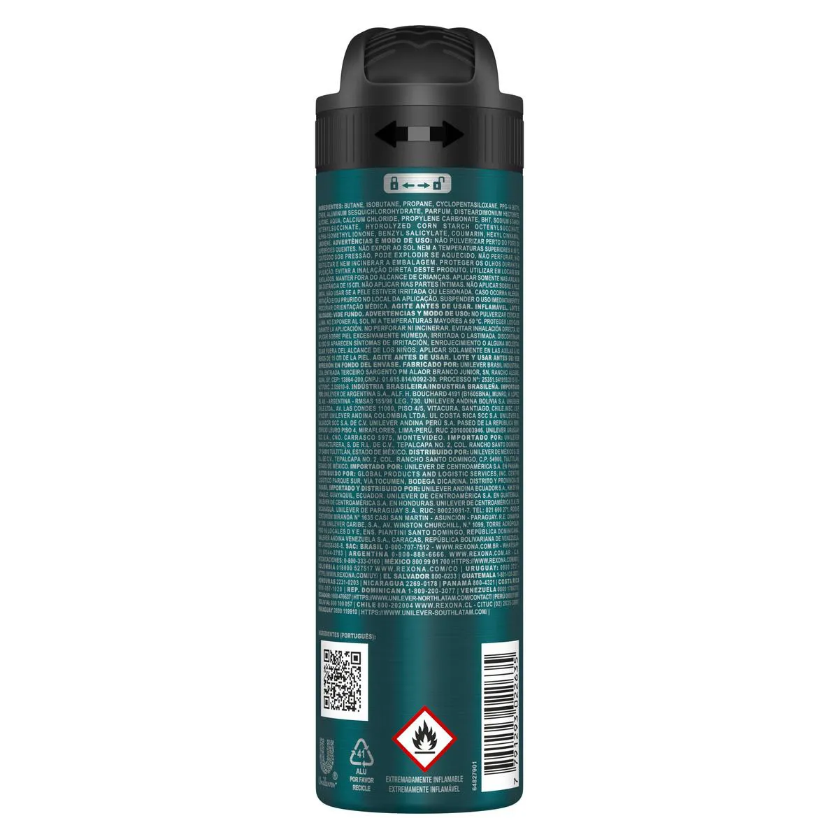 Desodorante Antitranspirante Aerosol Rexona Men Invisible 72h 150ml