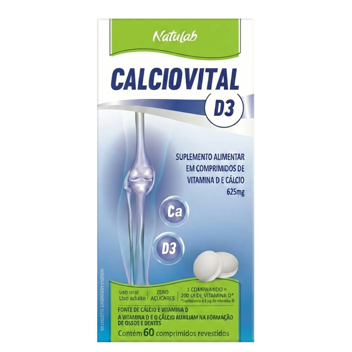 Calciovital D3 625Mg C/60 Comprimidos - Natulab