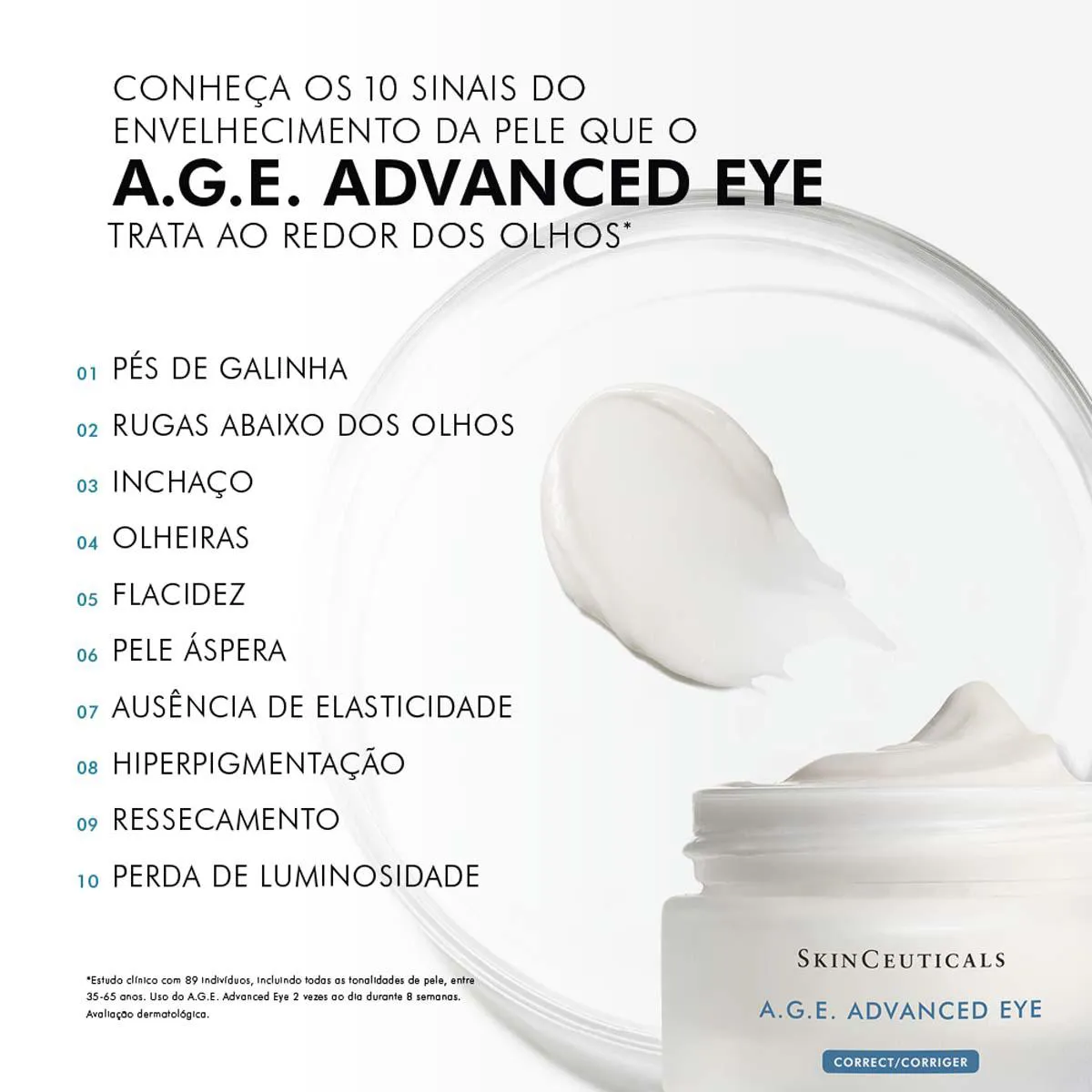 Creme Corretor para Área dos Olhos SkinCeuticals A.G.E. Advanced Eye Tratamento Antirruga para Contorno dos Olhos 15ml