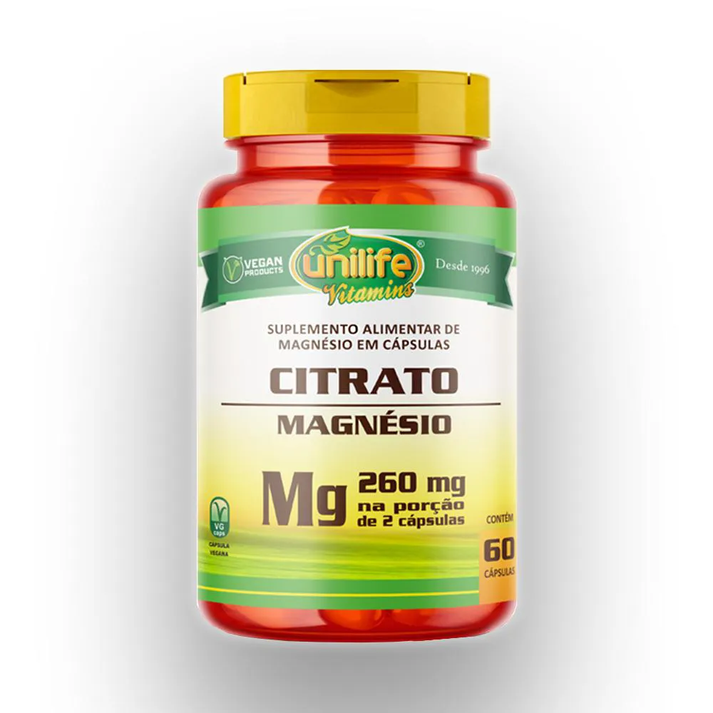 Magnésio Citrato Unilife 350Mg 60 Cápsulas