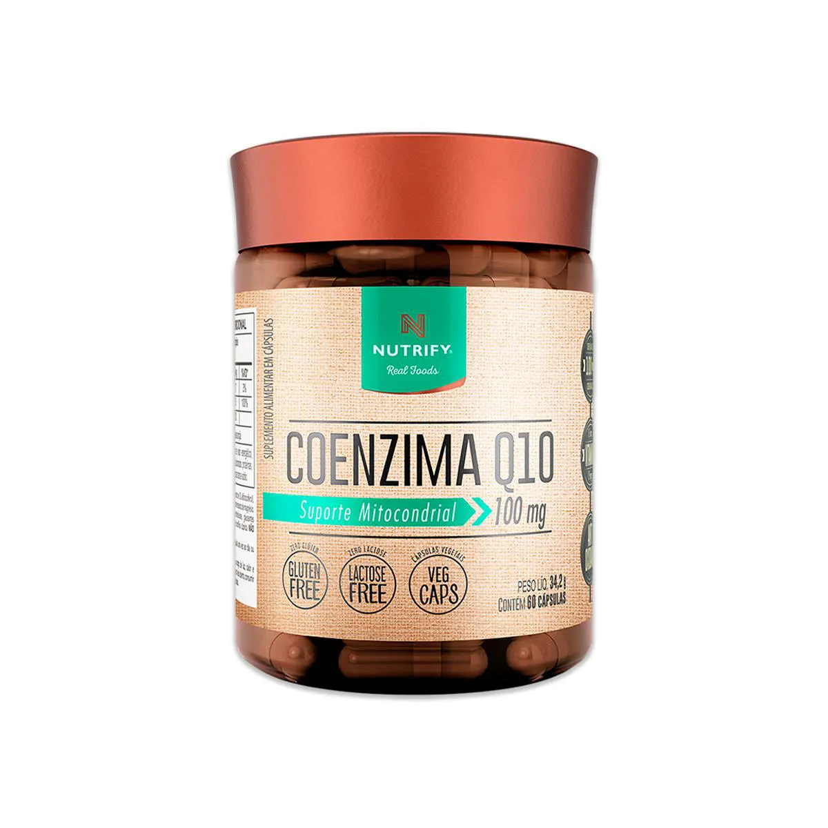 Coenzima Q10 + Vit. e Nutrify 60 Cápsulas