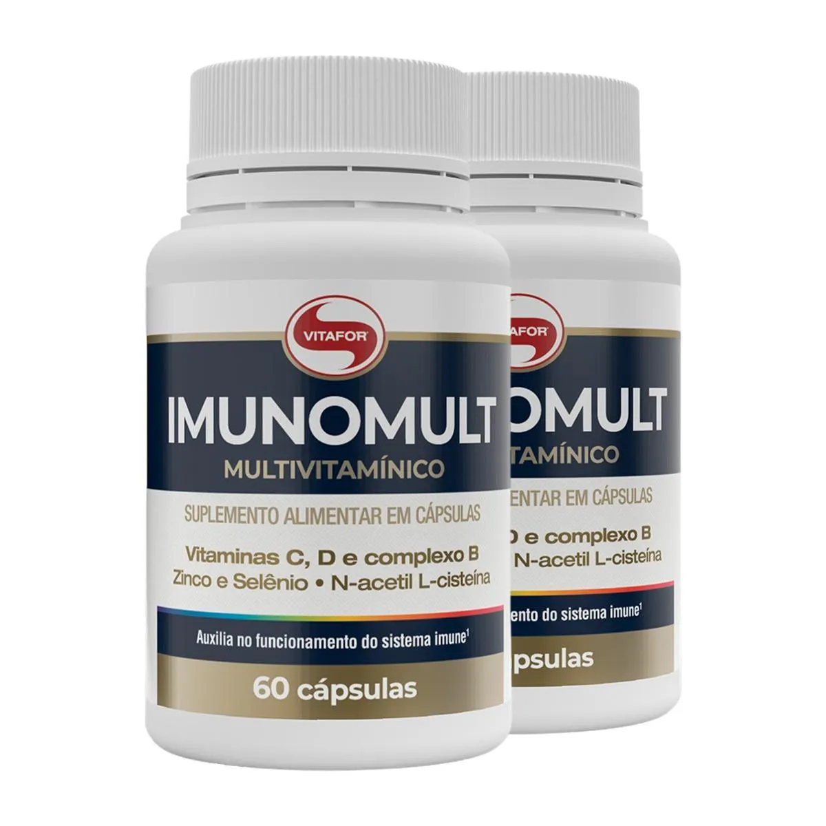 Kit 2 Imunomult Multivitamínico Vitafor 60 Cápsulas