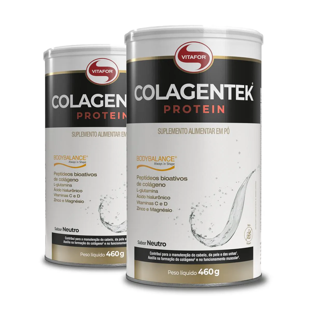 Kit 2 Colagentek Protein Vitafor Neutro 460G