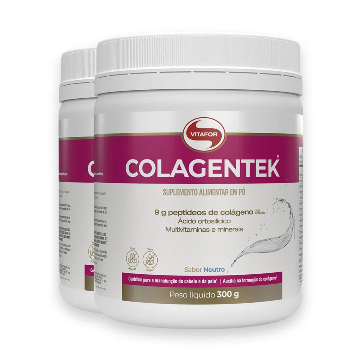 Kit 2 Colagentek Vitafor 300G Neutro