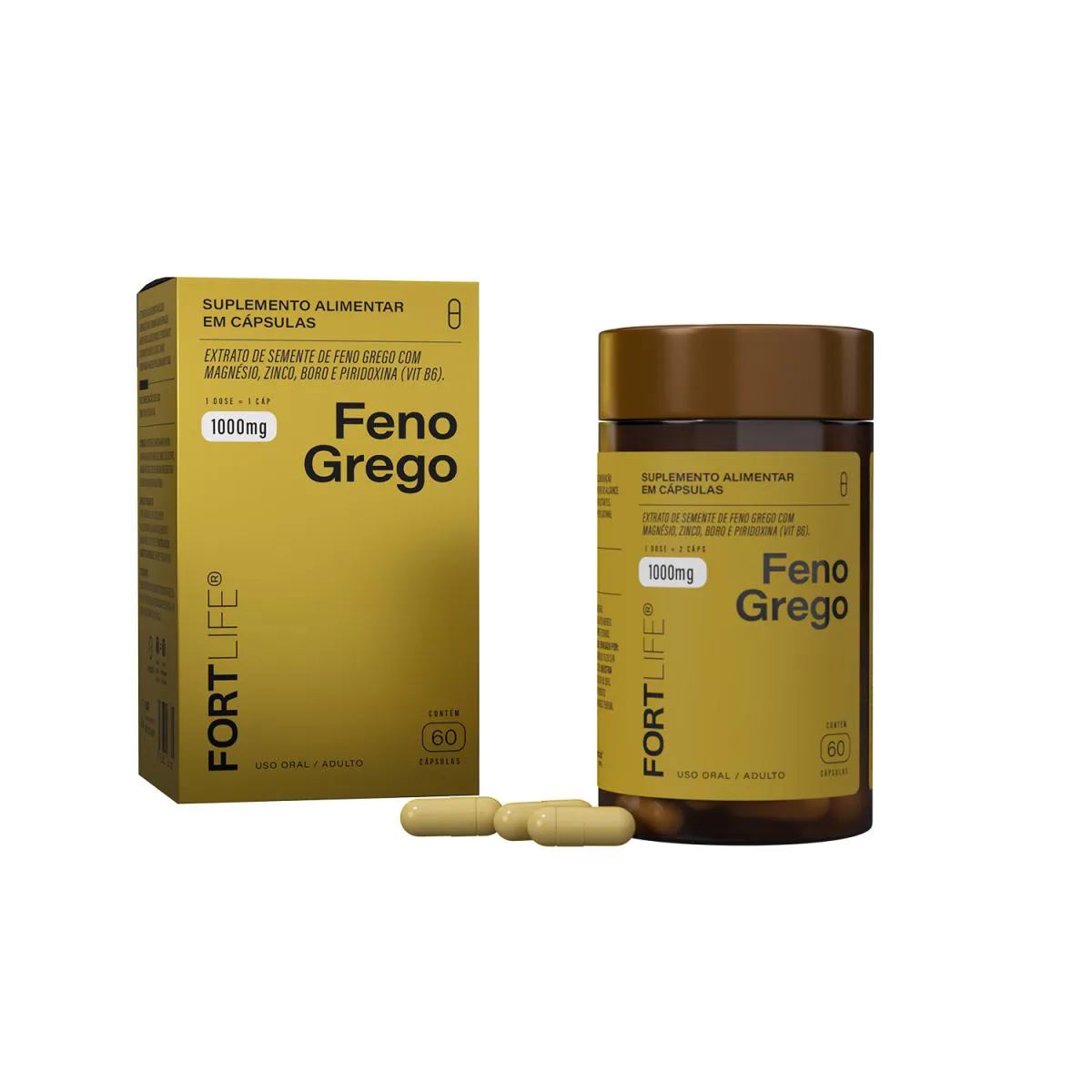 Feno Grego 1000Mg 60 Cápsulas