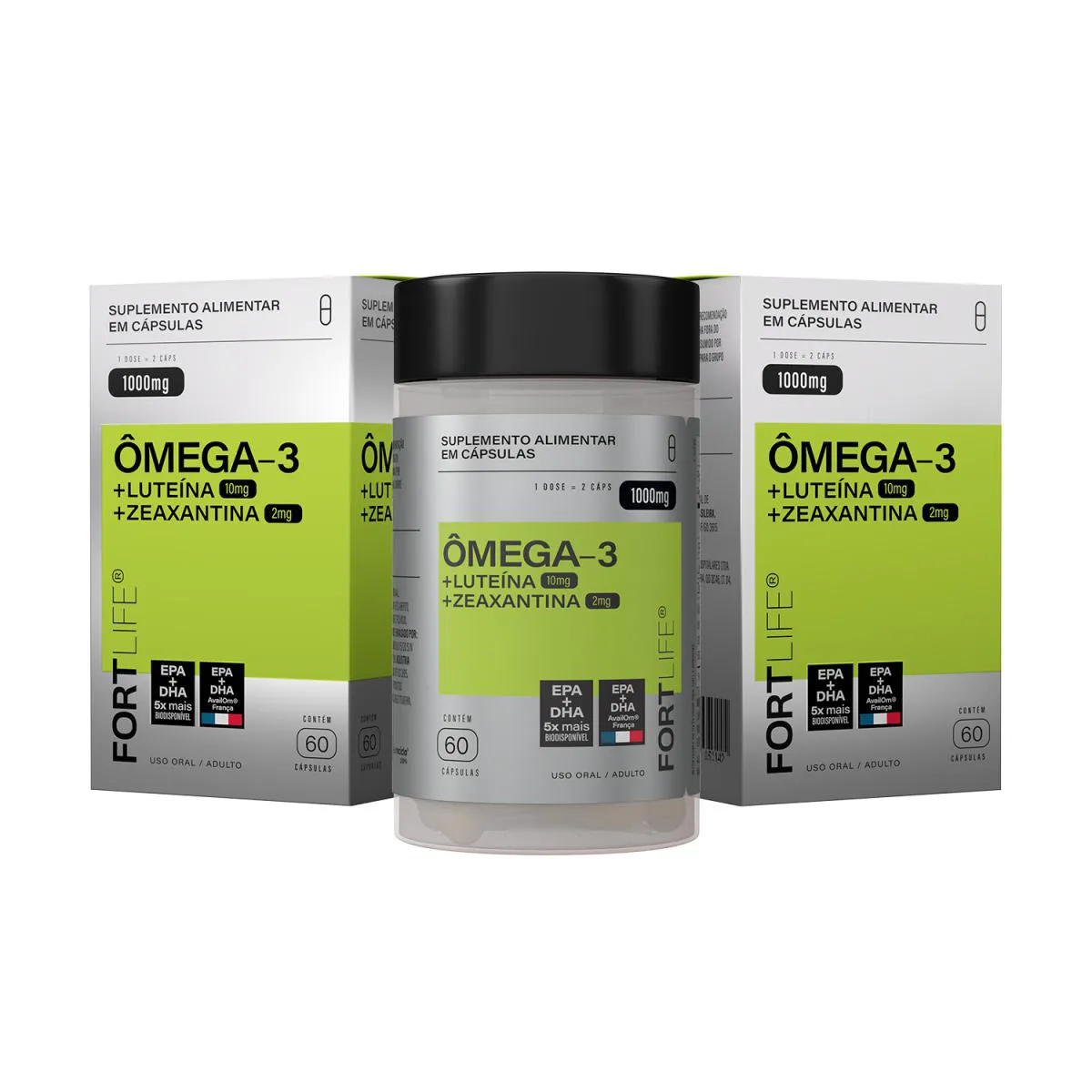Kit 2 Und Ômega-3 + Luteína + Zeaxantina 1000Mg 60 Cápsulas